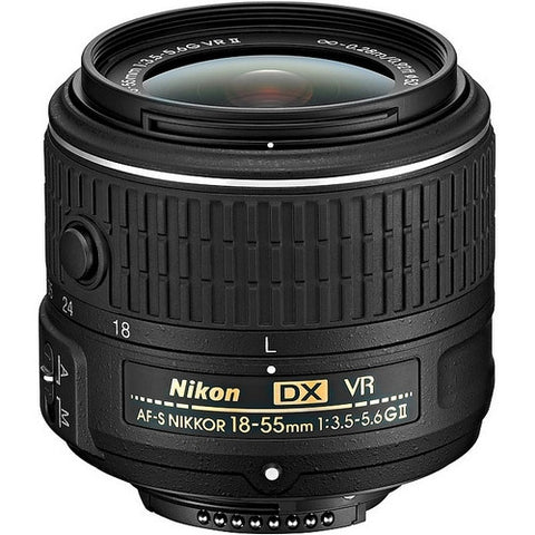 Nikon AF-S DX Zoom-Nikkor 18-55mm f3.5-5.6G VRII Lenses (White Box)