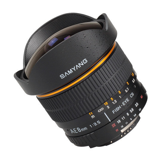 Samyang 8mm T3.8 Diagonal Fisheye VDSLR Lenses