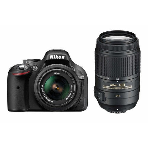 Nikon D5200 twin kit with Nikon 18-55mm VR and 55-300mm VR Lenses Digital SLR Camera