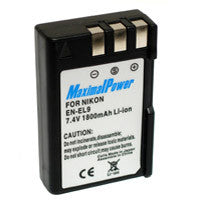 Maximal Power EN-EL9a (ENEL9a) for Nikon digital Camera