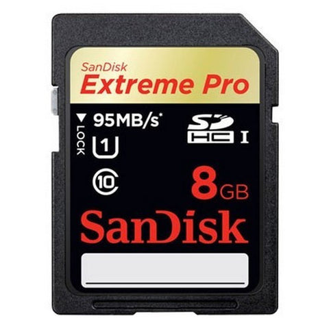 Sandisk Extreme Pro 8GB 95MB/s SD / SDHC Card Memory Cards